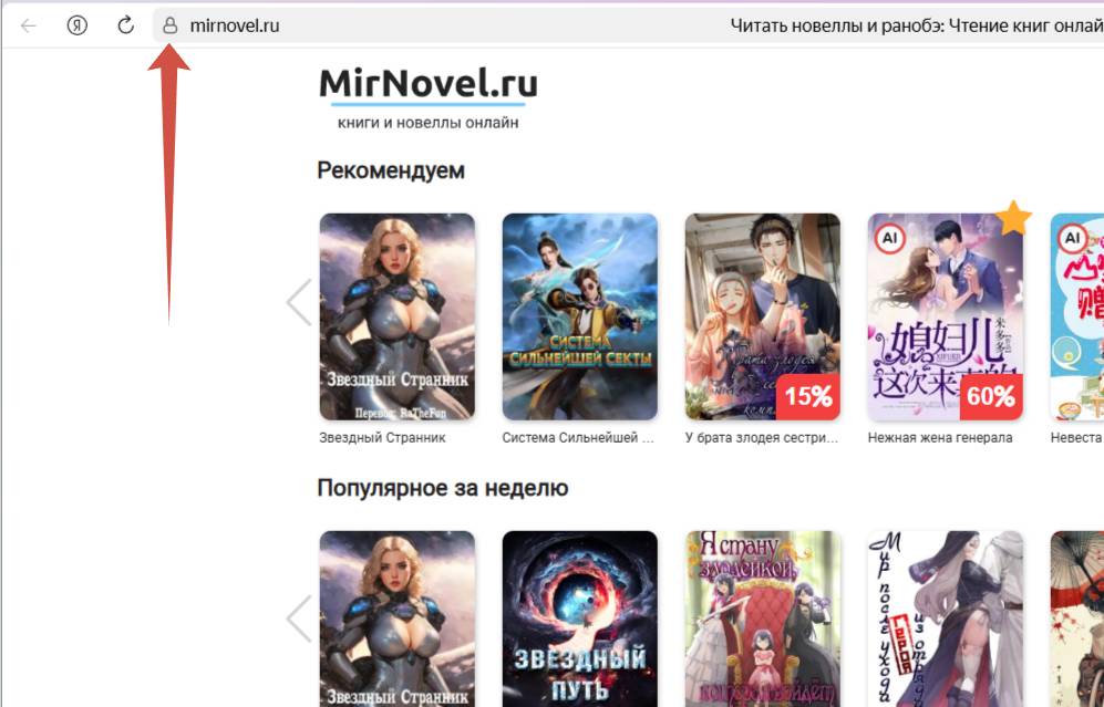 Иконка замочка в Яндекс Браузере